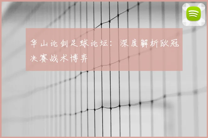 华山论剑足球论坛：深度解析欧冠决赛战术博弈